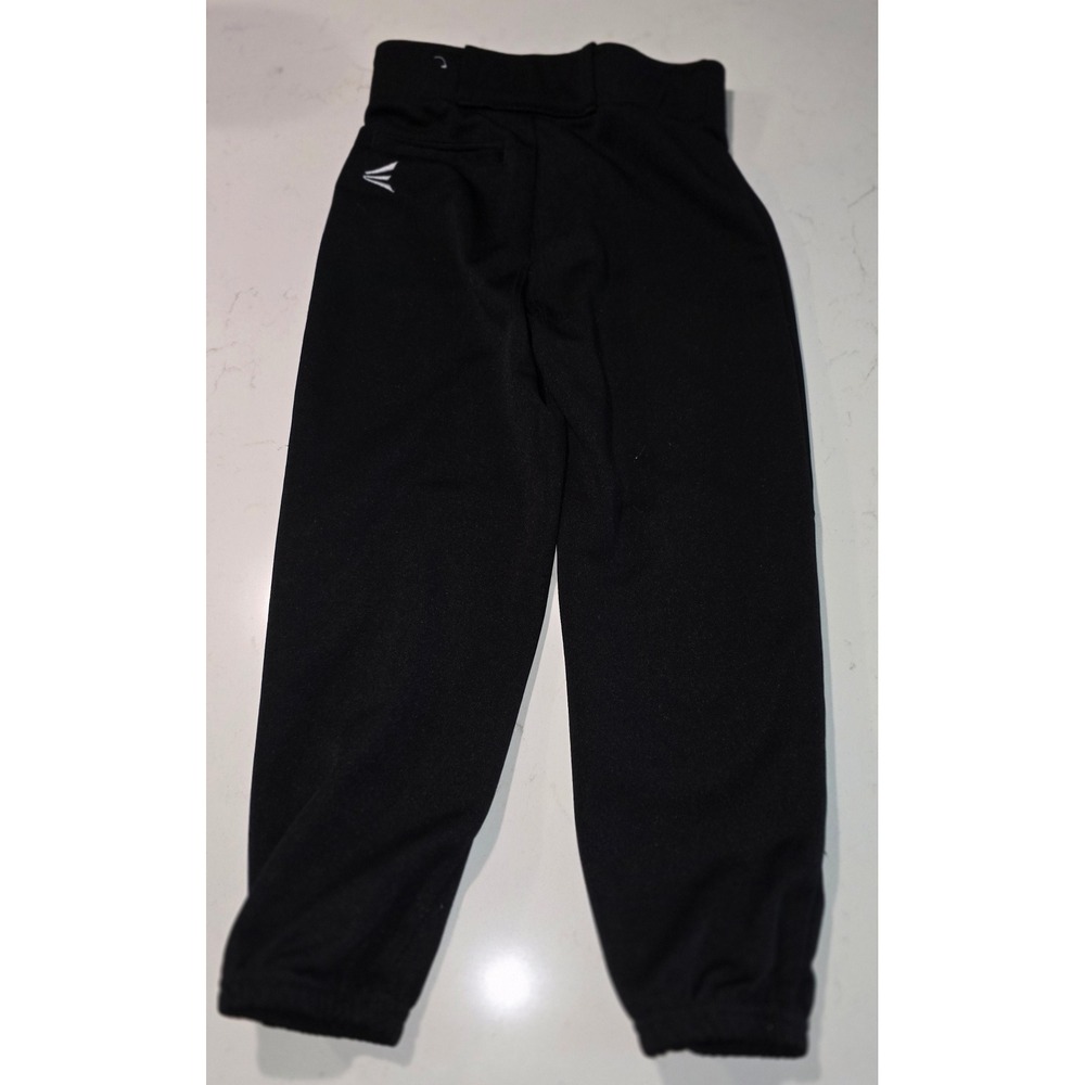 Easton Youth Small Black Baseball Pants Elastic Bottom Double Snap Waist YS - Picture 2 of 5